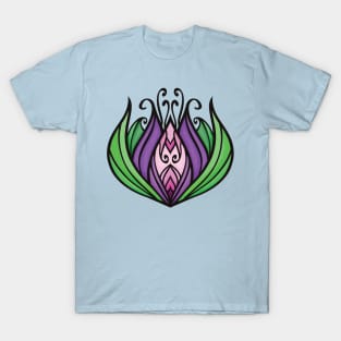 Purple, Pink, and Green Zen Lotus Flower T-Shirt